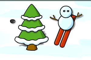 《小雪人滑雪》游戏画面1