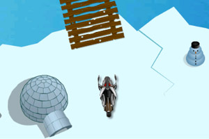 《北极摩托驾驶选关版》游戏画面1