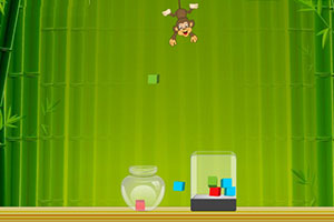 《小猴子扔彩球》游戏画面1