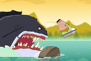 《鲨口赛艇竞速》游戏画面1