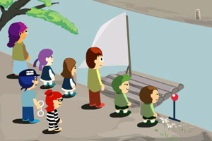 《一家人过河》游戏画面1