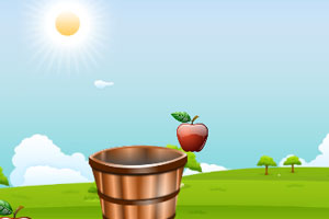 《木桶接苹果》游戏画面1