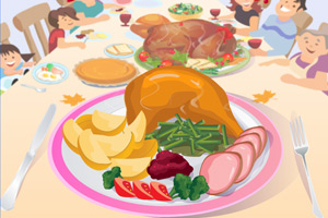 《感恩节烤鸡大餐》游戏画面1