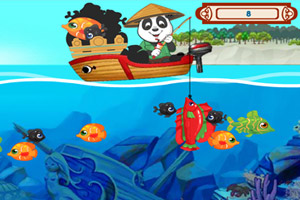 《小熊猫学钓鱼》游戏画面1