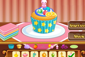 《女孩做纸杯蛋糕》游戏画面1