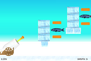 《企鹅吃小鱼》游戏画面1