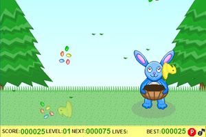 《小兔子接糖果》游戏画面1