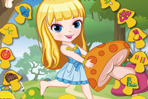 《采蘑菇的小女孩》游戏画面1