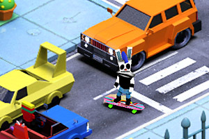 城市滑板兔