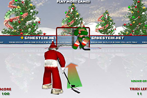 《圣诞老人打冰球》游戏画面1