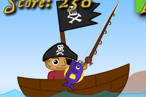 《海盗男孩钓鱼》游戏画面1