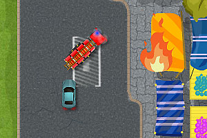 《消防车赶赴现场》游戏画面1