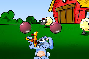 《小兔子射气球》游戏画面1