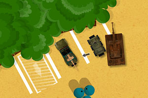 《军事坦克停车》游戏画面1