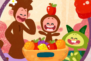 《小猴父子采水果》游戏画面1