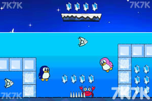 《小企鹅爱吃鱼2无敌版》游戏画面1