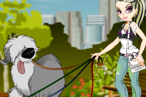 《遛狗的女孩》游戏画面1