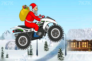 《圣诞老人冰山摩托》游戏画面5