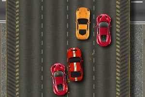 《红色汽车公路狂飙》游戏画面1