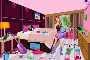 《摇滚女孩整理房间》游戏画面1