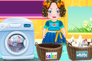 《女孩洗衣服》游戏画面1