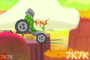 《猴子的特技赛车无敌版》游戏画面1