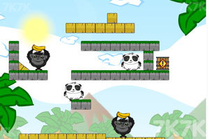《熊猫猴子抢香蕉》游戏画面1
