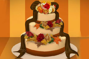 《秋季婚礼蛋糕装饰》游戏画面1