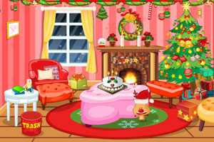《可爱女孩打扫圣诞节房间》游戏画面1