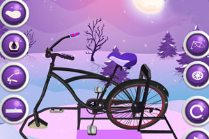 《冰上的自行车》游戏画面1