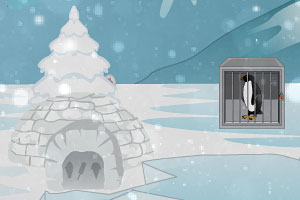 《冰雪岛企鹅逃脱》游戏画面1