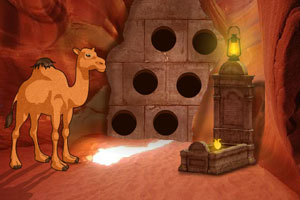 《骆驼逃出洞穴》游戏画面1