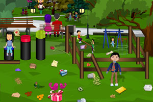 《儿童公园打扫》游戏画面1