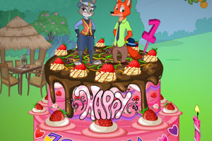 《疯狂动物城生日蛋糕》游戏画面1