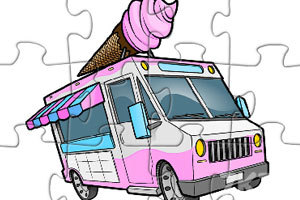 《冰淇淋卡车拼图》游戏画面1