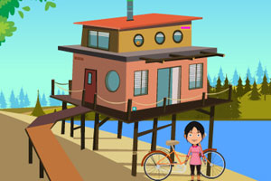 《帮助女孩修自行车》游戏画面1
