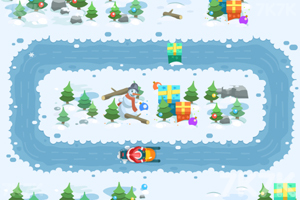 《圣诞爷爷滑雪橇选关版》游戏画面2