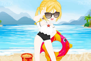 《超可爱的海边女生》游戏画面2