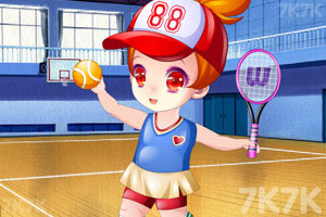 《小宝贝打网球》游戏画面2