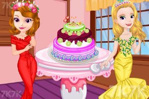 《索菲亚和安伯做蛋糕》游戏画面2