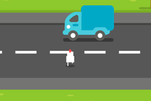 《小鸡穿越马路》游戏画面1