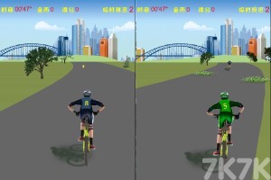 《雙人自行車對戰H5》游戲畫面1
