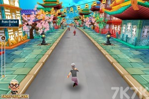 《愤怒奶奶玩跑酷游日本》游戏画面1