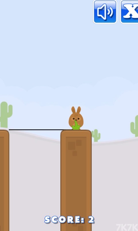 《小兔子撑杆过河》游戏画面2