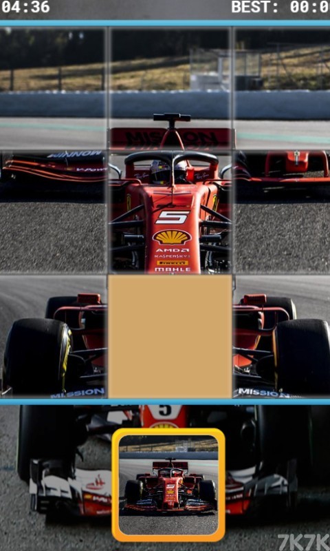 《F1赛车拼图》游戏画面1